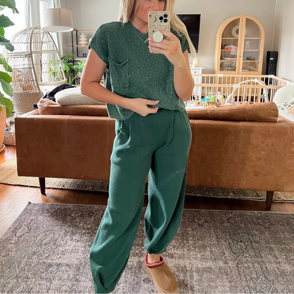 Free People Sweaters - FREE PEOPLE Freya Set in Emerald Spell Combo L/XL